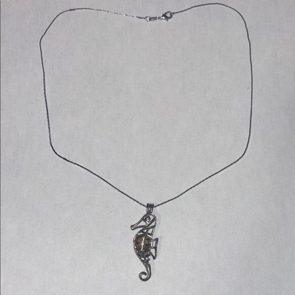 Silver Seahorse Pendant Necklace - Picture 1 of 3